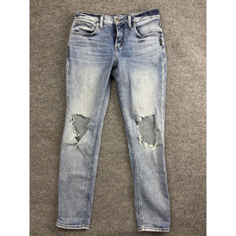 Silver Jeans Co Boyfriend Jeans Womens W30 L29 Light Wash Mid‎ Rise Stretch